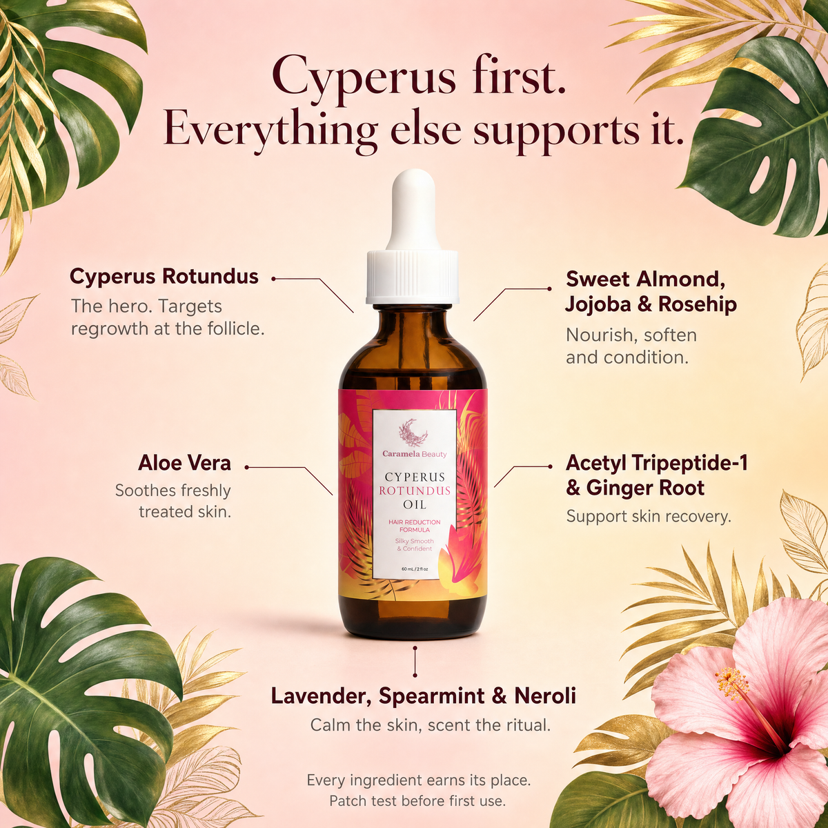 Caramela Beauty Cyperus Rotundus Oil for Silky, Smooth-Looking Skin-Caramela Beauty Cyperus Rotundus Oil for Silky, Smooth-Looking Skin