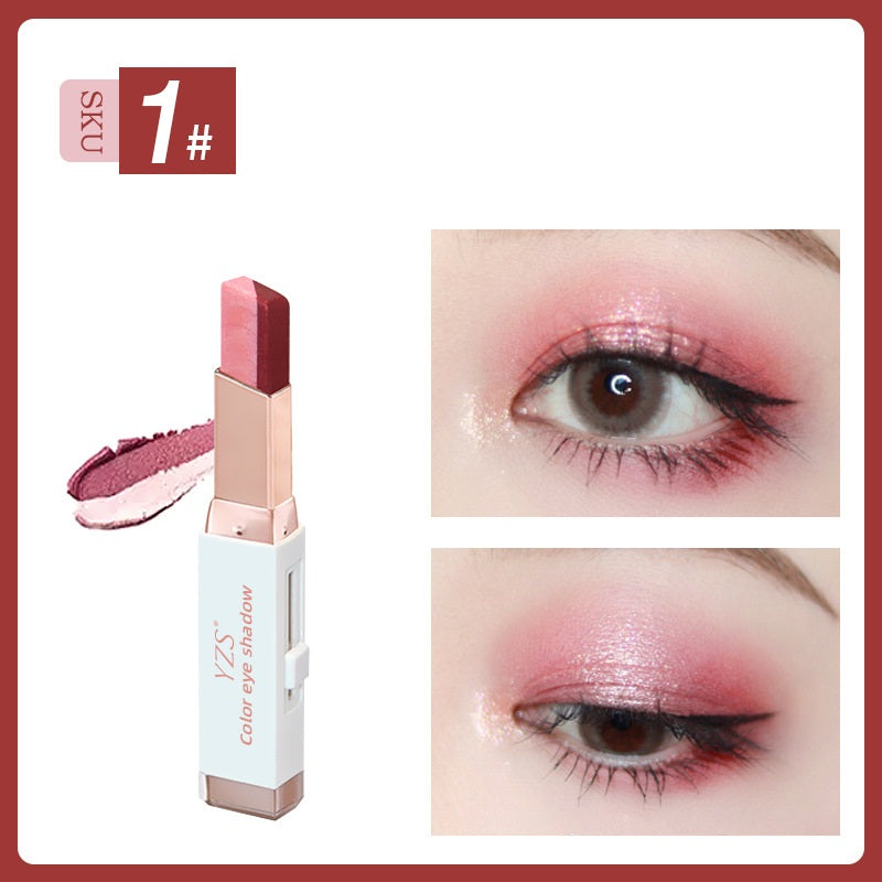 YZS Velvet Gradient Two-color Eyeshadow Stick, Contrast Pearlescent Eyeshadow, Eye Modification Eyeshadow Pen-9cea89e6c33d61e82d81fd0e3b468f42