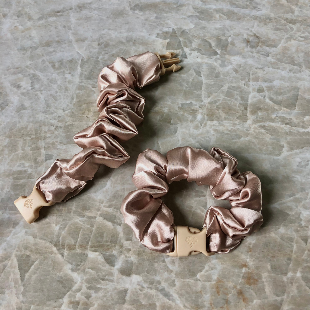 Buckle Scrunchie - Neutral Colors - No Snagging, No Tangles-Buckle Scrunchie - Neutral Colors - No Snagging, No Tangles