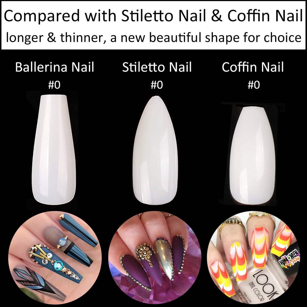 Coffin Long Fake Nails-Coffin Long Fake Nails