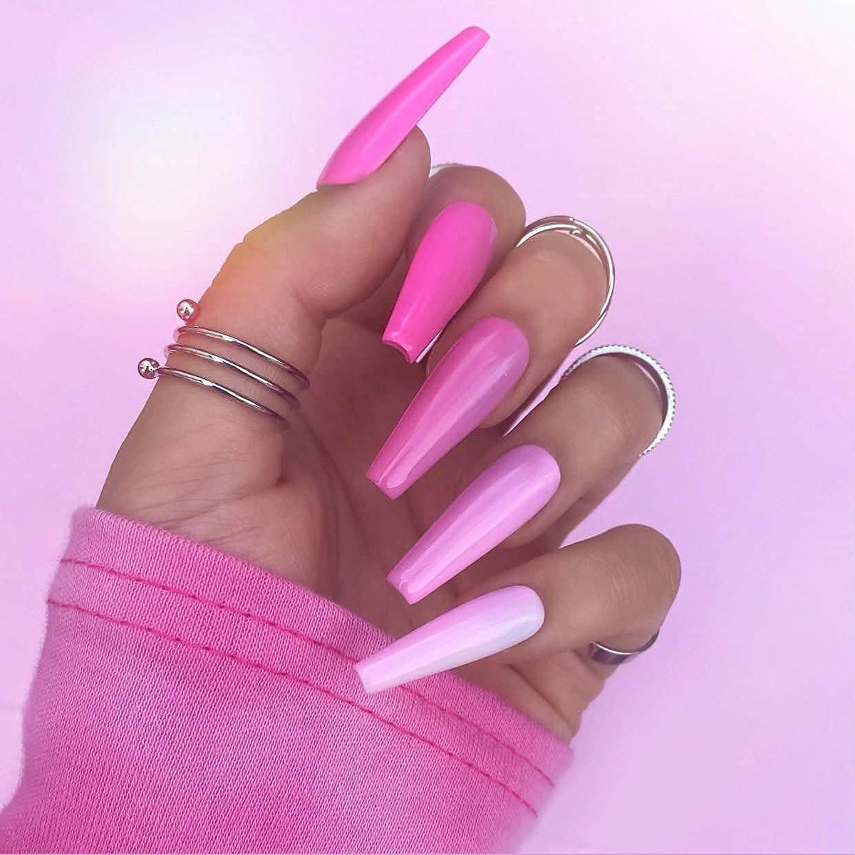 Coffin Long Fake Nails-Coffin Long Fake Nails