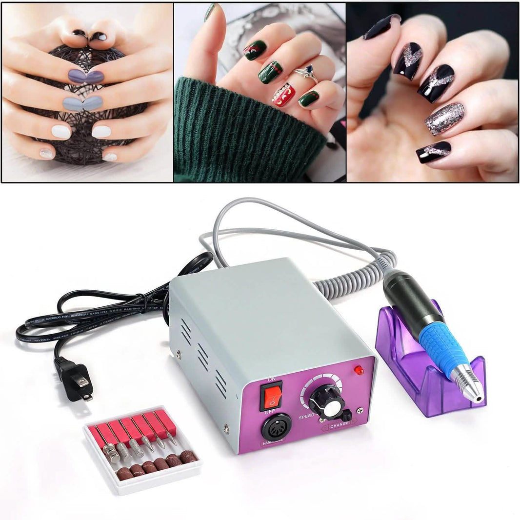 Complete Electric Nail Drill Kit Set Art File Bit Acrylic Manicure Pedicure Band-Complete Electric Nail Drill Kit Set Art File Bit Acrylic Manicure Pedicure Band