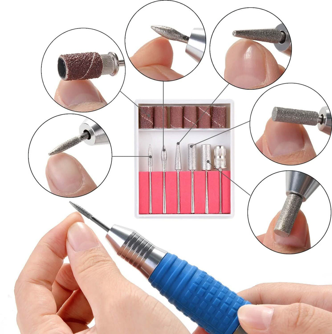 Complete Electric Nail Drill Kit Set Art File Bit Acrylic Manicure Pedicure Band-Complete Electric Nail Drill Kit Set Art File Bit Acrylic Manicure Pedicure Band