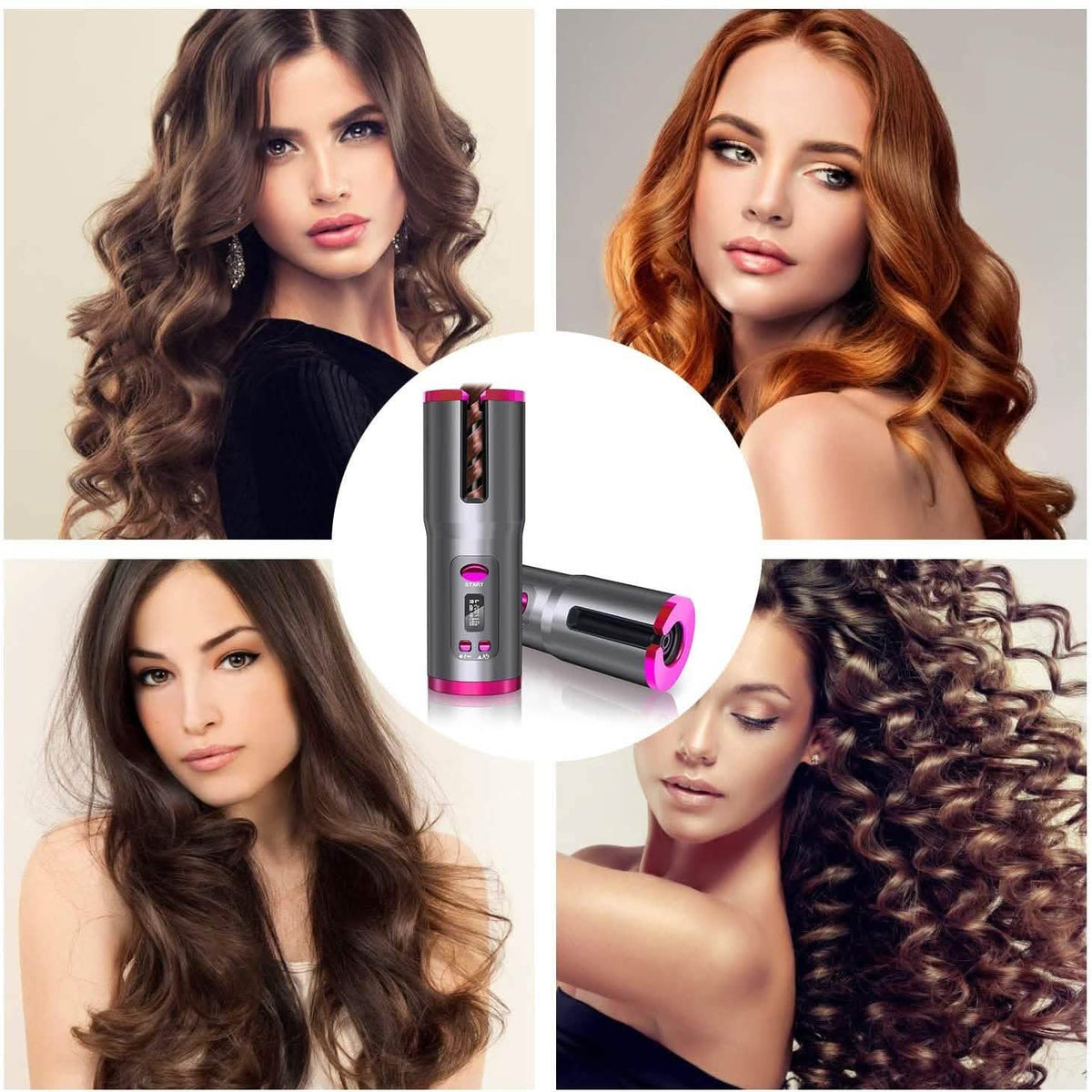 Cordless Automatic Portable Ceramic Barrel Hair Curler-Cordless Automatic Portable Ceramic Barrel Hair Curler