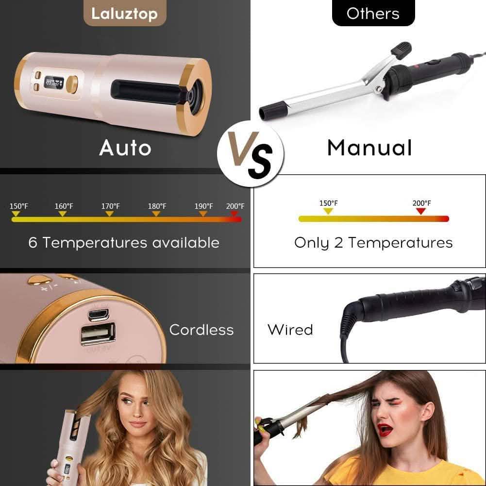 Cordless Automatic Portable Ceramic Barrel Hair Curler-Cordless Automatic Portable Ceramic Barrel Hair Curler