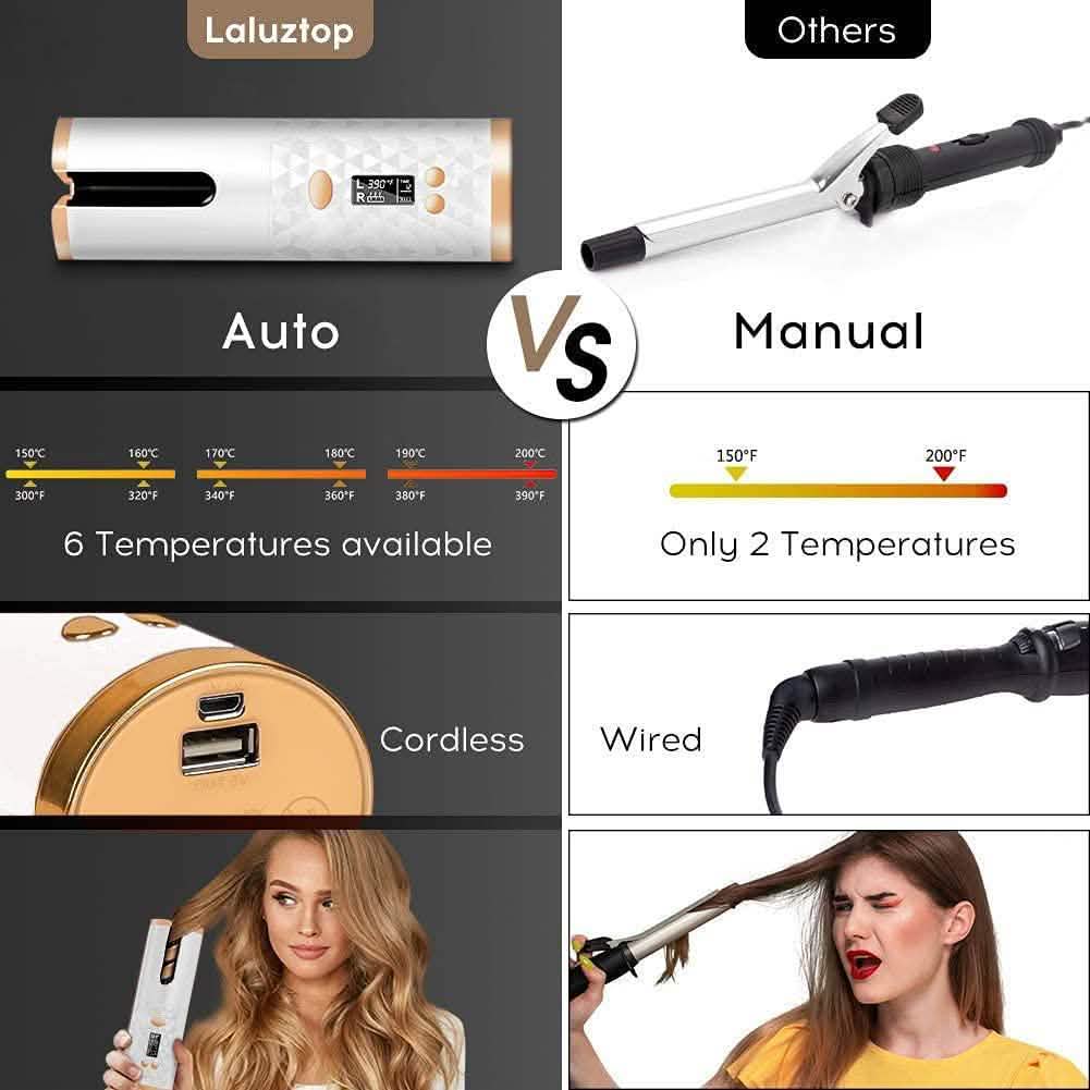 Cordless Automatic Portable Ceramic Barrel Hair Curler-Cordless Automatic Portable Ceramic Barrel Hair Curler