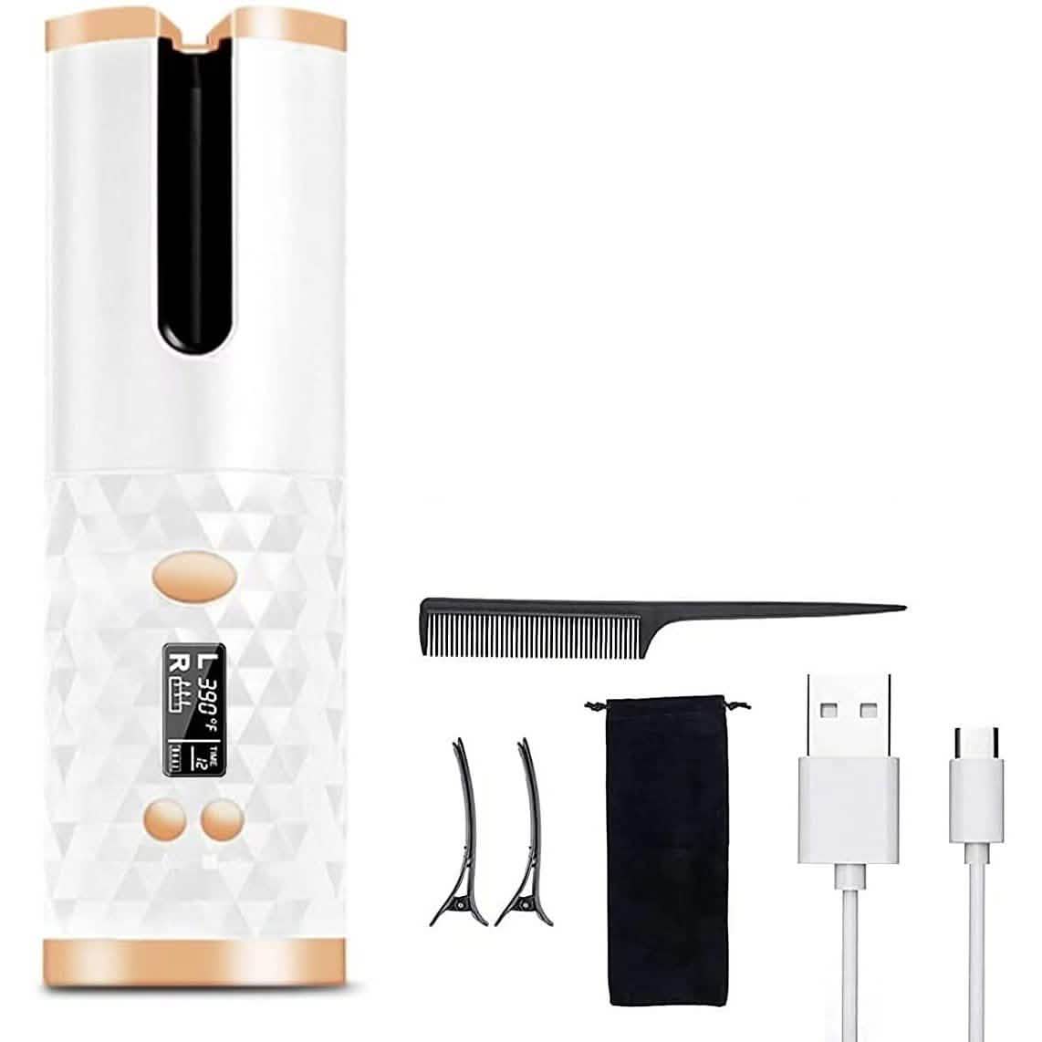 Cordless Automatic Portable Ceramic Barrel Hair Curler-Cordless Automatic Portable Ceramic Barrel Hair Curler