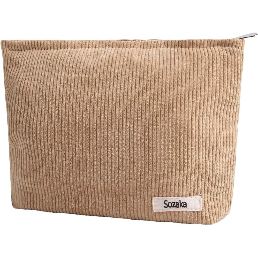 Corduroy Travel Makeup Bag, Large Capacity Travel Wash Bag-Corduroy Travel Makeup Bag, Large Capacity Travel Wash Bag