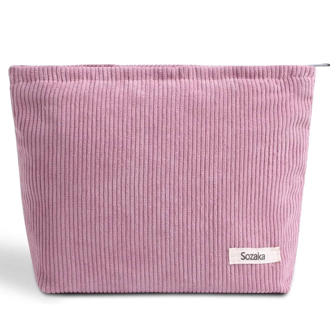 Corduroy Travel Makeup Bag, Large Capacity Travel Wash Bag-Corduroy Travel Makeup Bag, Large Capacity Travel Wash Bag