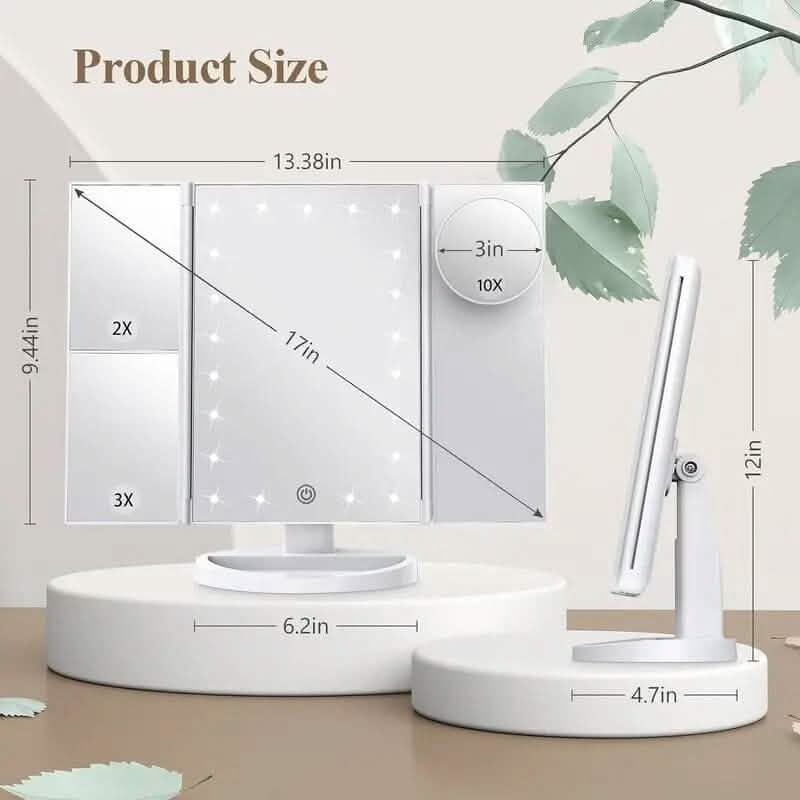 Cosmetic Mirror with Lights and 10X Magnification-Cosmetic Mirror with Lights and 10X Magnification