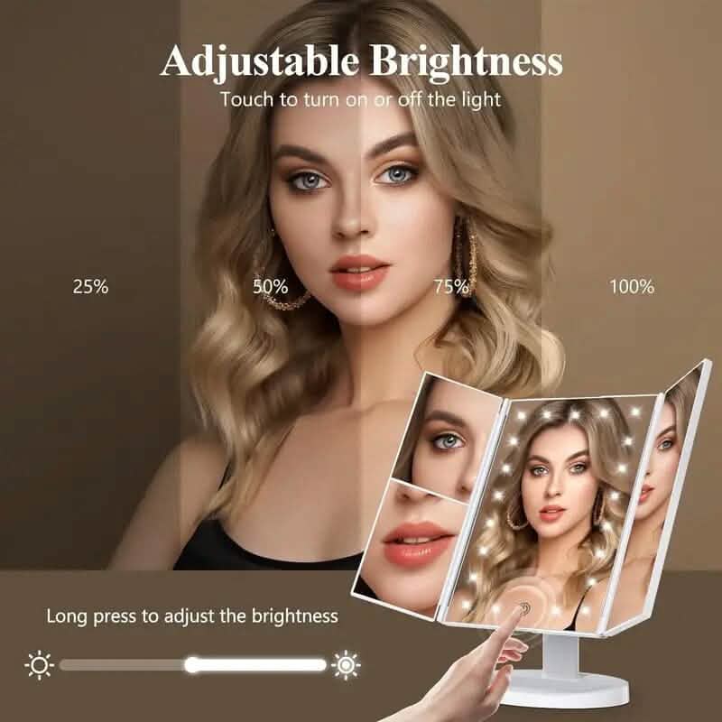 Cosmetic Mirror with Lights and 10X Magnification-Cosmetic Mirror with Lights and 10X Magnification