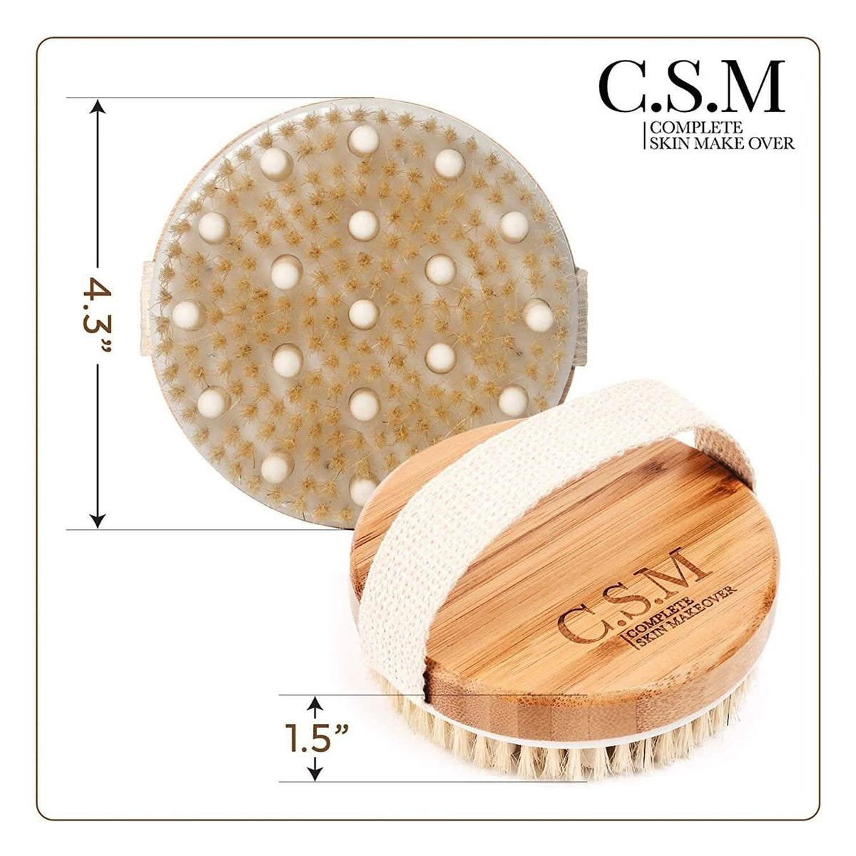 C.S.M. Body Brush for Wet or Dry Brushing-C.S.M. Body Brush for Wet or Dry Brushing