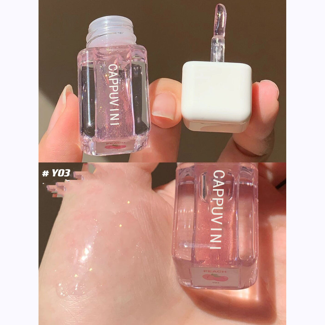 Small Square Lip Gloss Transparent Lip Gloss Glass Moisturizing And Nourishing Mirror Lip Lacquer-d436d2b50f1ab3cd63fcacd54a50e2c4