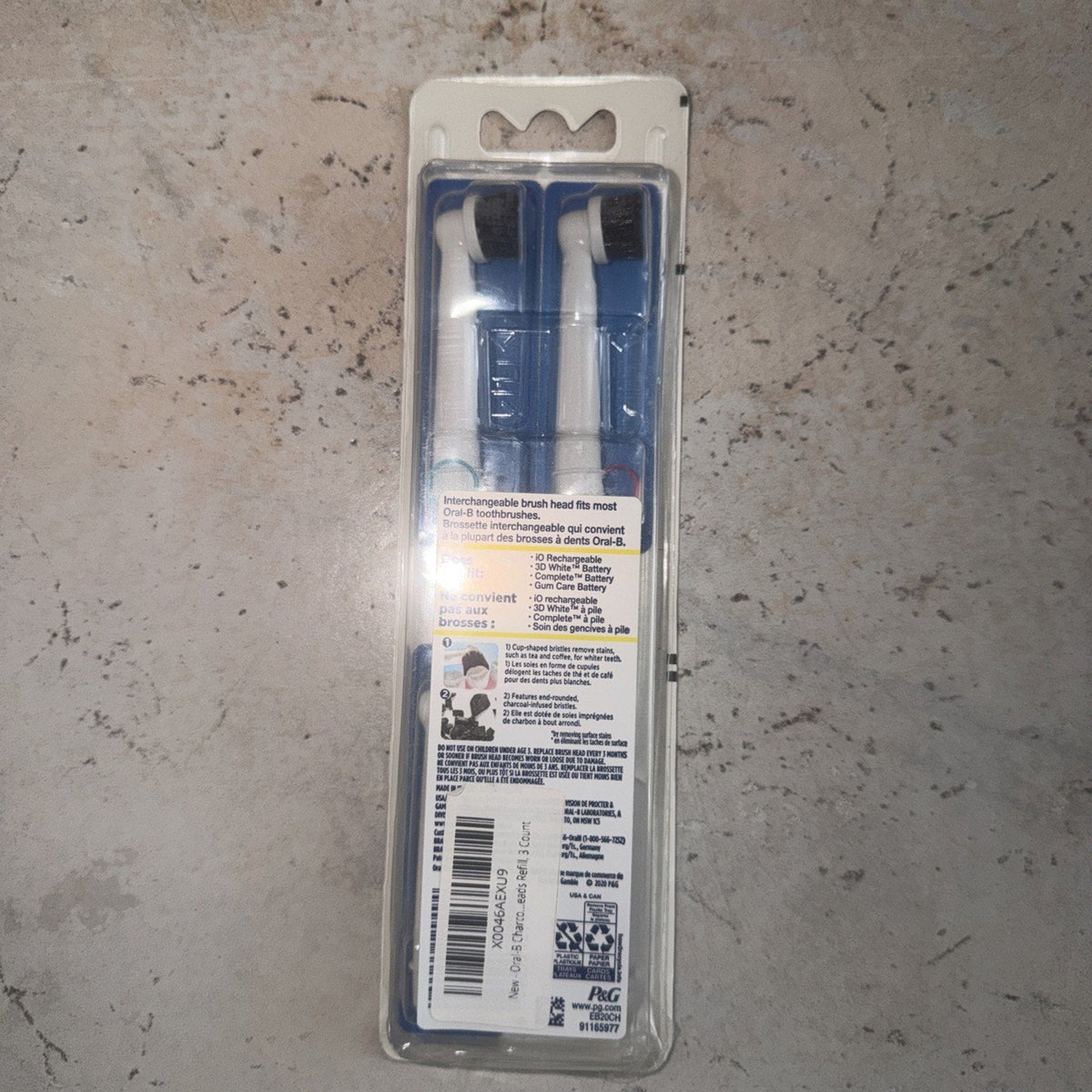 Oral-B Charcoal Infused Replacement Tooth Brush 3 Heads Whitening GENUINE NEW-Oral-B Charcoal Infused Replacement Tooth Brush 3 Heads Whitening GENUINE NEW