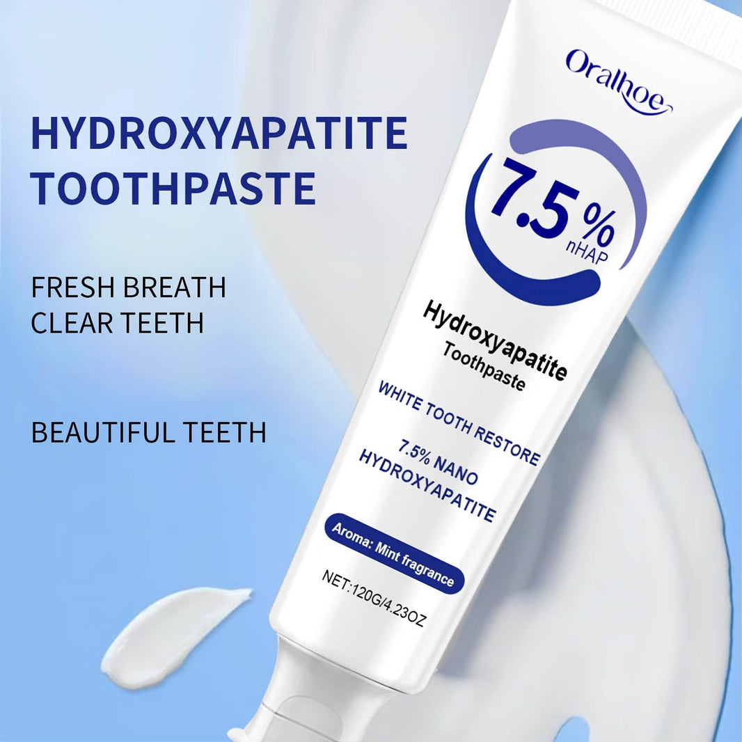 Hydroxyapatite Toothpaste – 7.5% NHAP, Whitening Mint, Gentle Teeth & Mouth Care-Hydroxyapatite Toothpaste – 7.5% NHAP, Whitening Mint, Gentle Teeth & Mouth Care