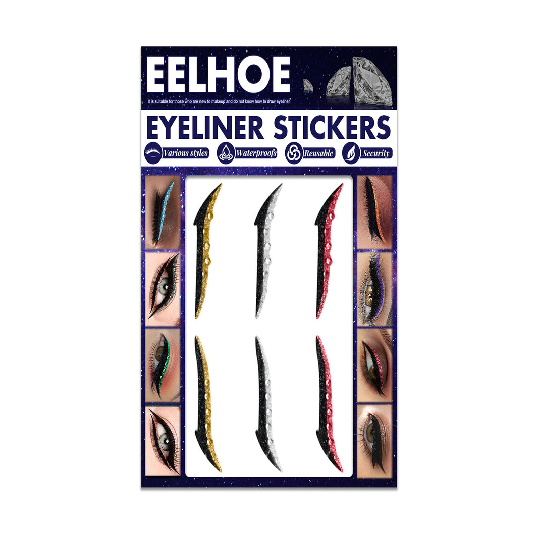Colored Diamonds Eyelid Line Sticker Waterproof Self-adhesive Eye Liner Eyeliner Stickers Party Sexy Cat Eyes Beauty Makeup Tool-8ee804208d9aded88dd5594316f0aaf8