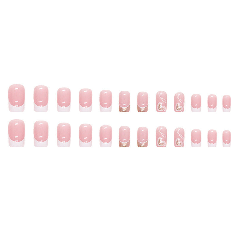 Women's Simple Love Sweet Wear Fake Nails-988eac5eef2c85aa1fd8763ac046686d
