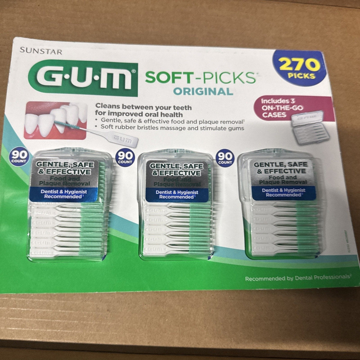 Sunstar GUM Soft-Picks Original Dental Picks for Teeth Cleaning & Gum 270ct-Sunstar GUM Soft-Picks Original Dental Picks for Teeth Cleaning & Gum 270ct