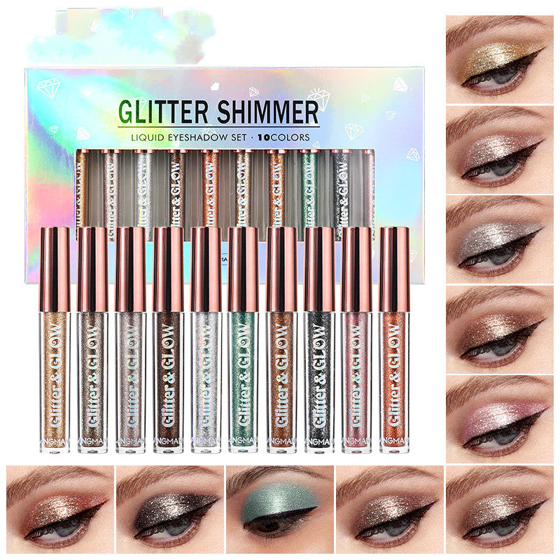 Diamond Shine Liquid Eye Shadow 10 Sets-bb57c55c99dee55fe7253590723c7fe0