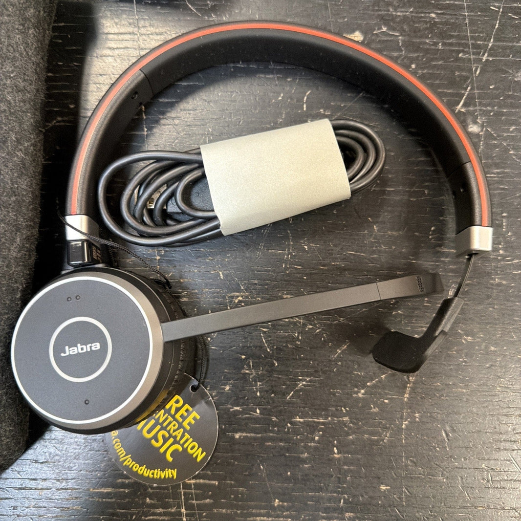 Jabra Evolve 65 SE Mono Wireless Headset with Bluetooth and Noise Cancelling Mic-Jabra Evolve 65 SE Mono Wireless Headset with Bluetooth and Noise Cancelling Mic