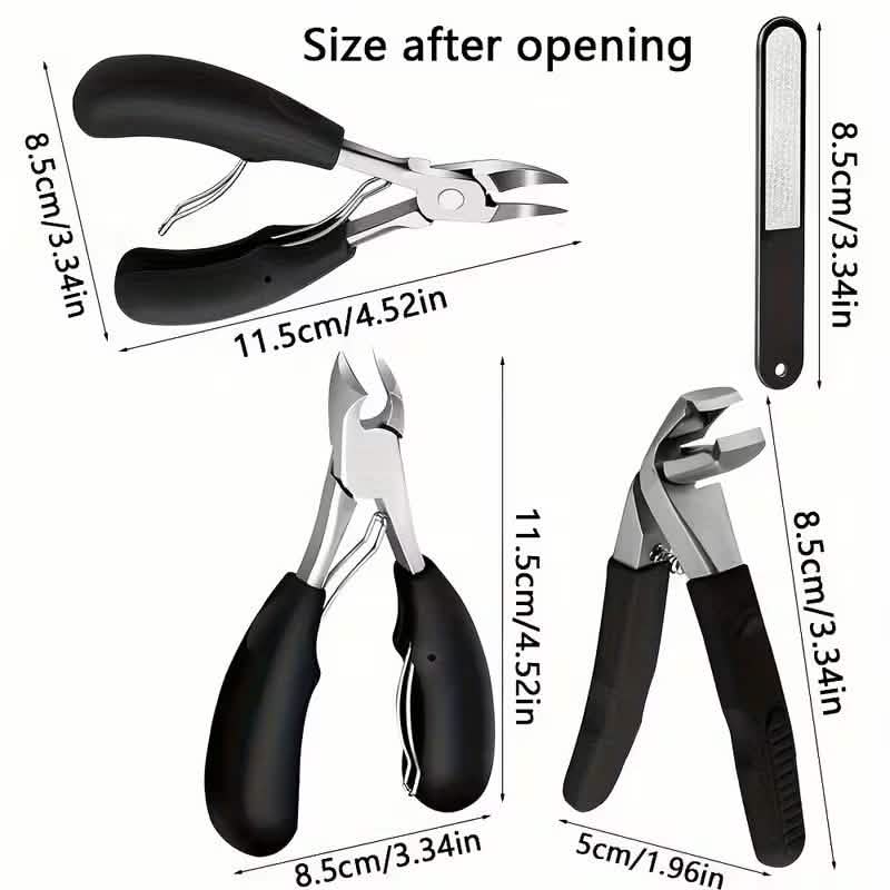 4-Piece Elderly-Friendly Toenail Clipper Set-4-Piece Elderly-Friendly Toenail Clipper Set
