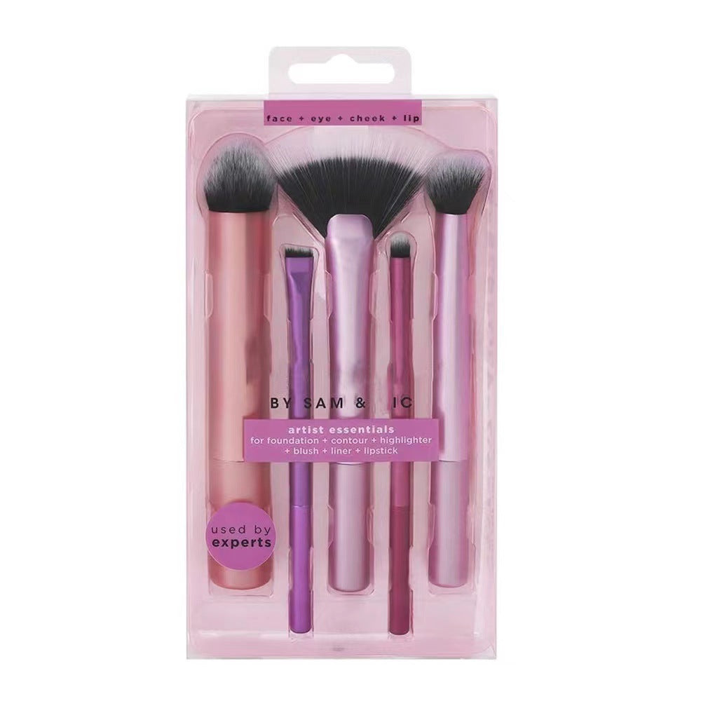 New REAL T Makeup Brush Set 5pcs Makeup Brush Makeup Tools-99544c9390ba6785ba24aa1593e4b30d