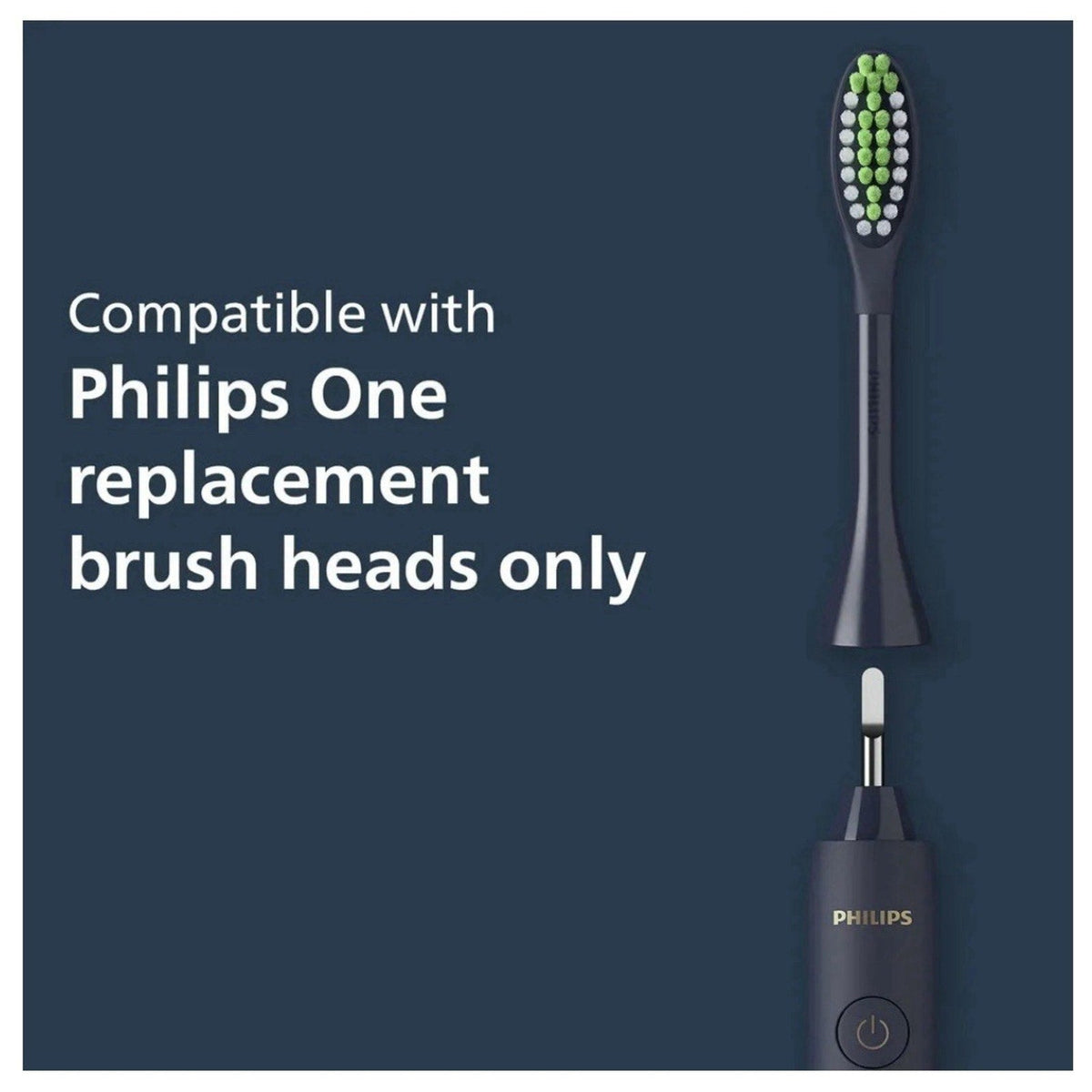 Philips One by Sonicare Battery Toothbrush HY1100/54 Midnight Blue-Philips One by Sonicare Battery Toothbrush HY1100/54 Midnight Blue