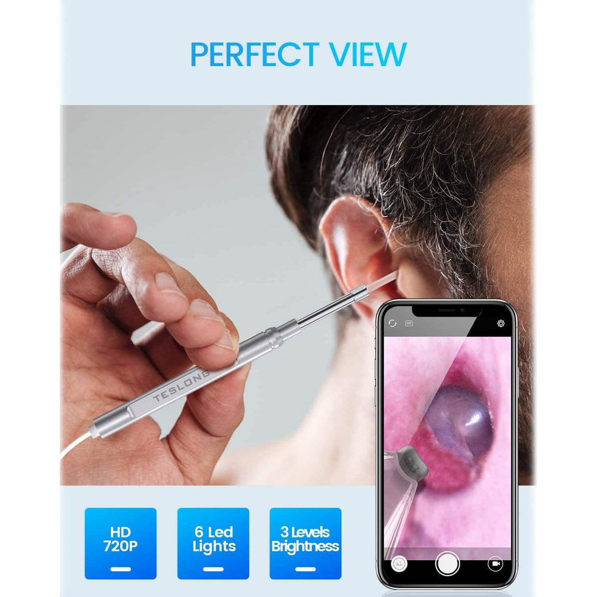 Digital Otoscope Camera with Light-Digital Otoscope Camera with Light