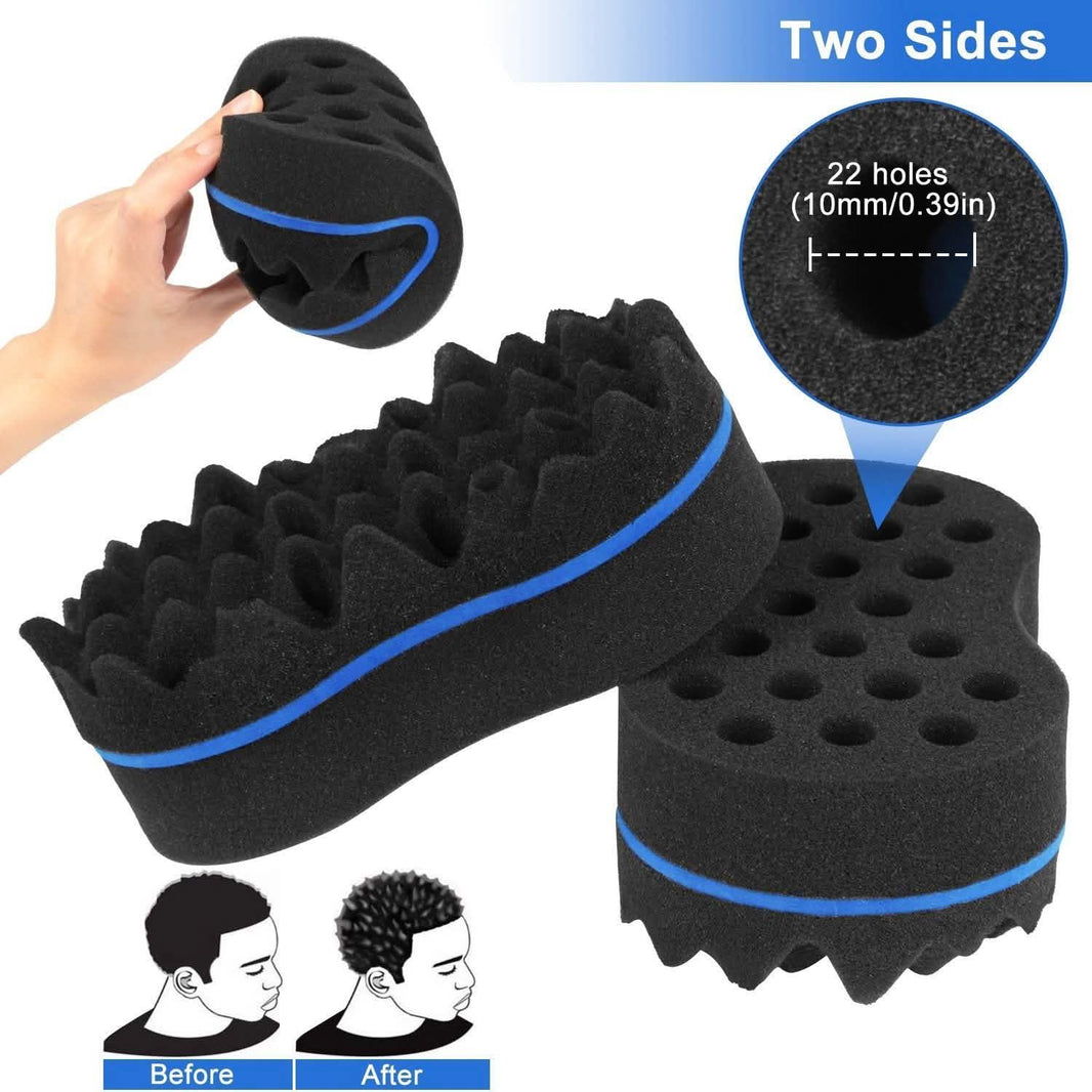 Double Sided Barber Sponge Hair Brush Comb Dreads Locking Twists Coil-Double Sided Barber Sponge Hair Brush Comb Dreads Locking Twists Coil