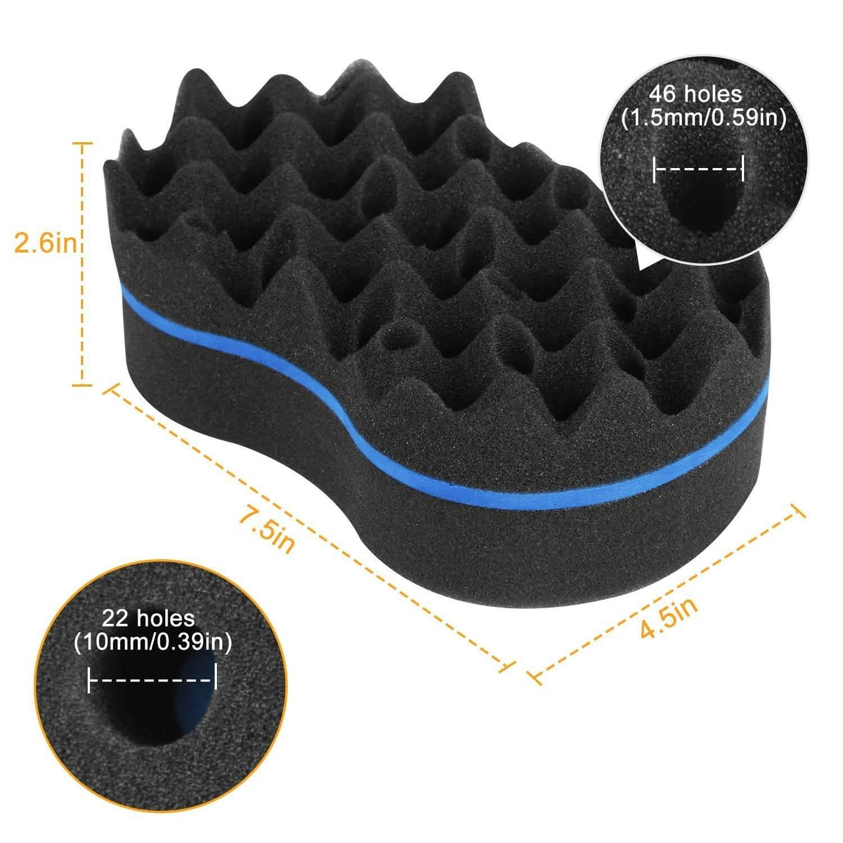 Double Sided Barber Sponge Hair Brush Comb Dreads Locking Twists Coil-Double Sided Barber Sponge Hair Brush Comb Dreads Locking Twists Coil