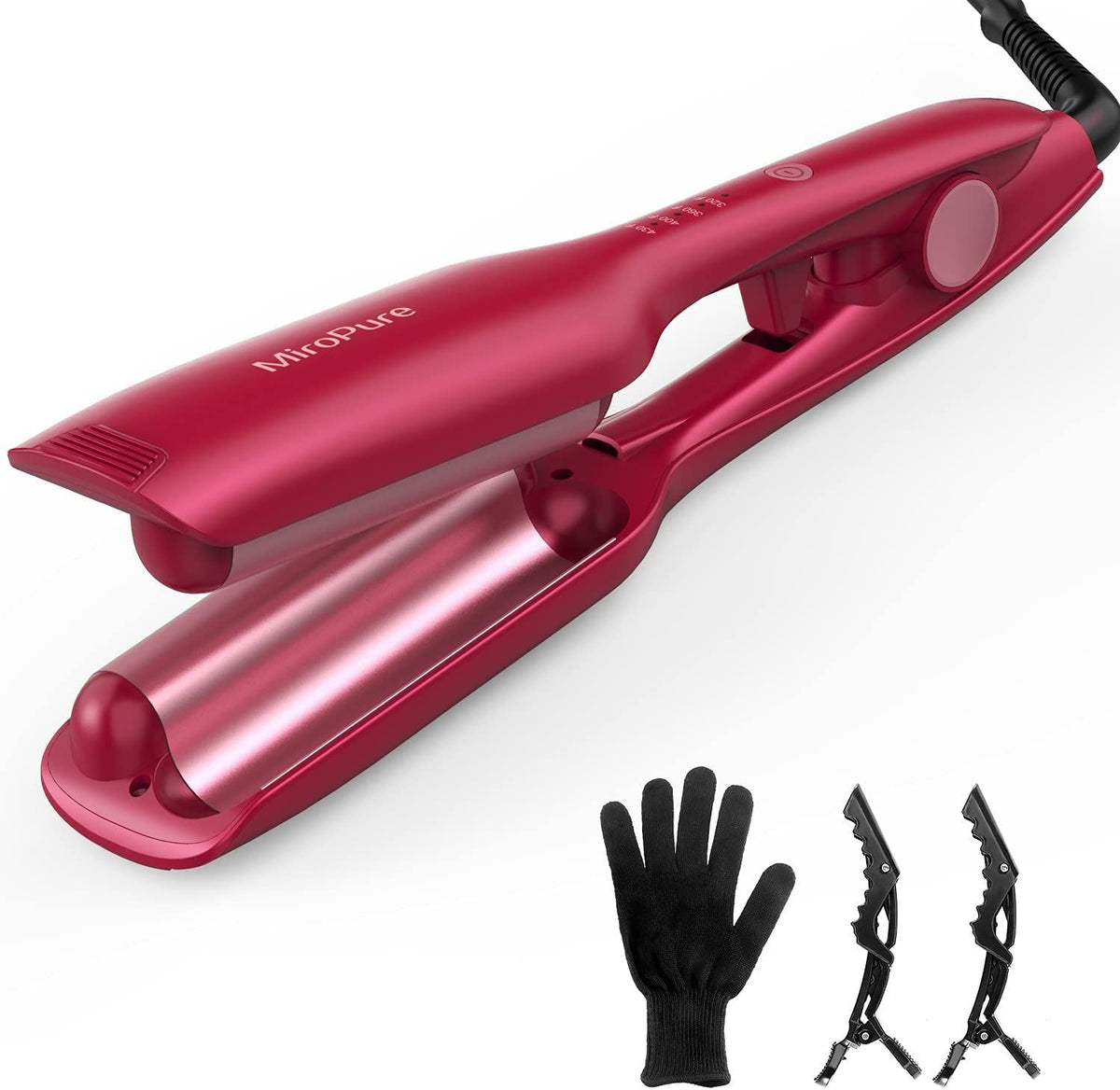 Hair Waver Iron Beach Waver Wand Hair Crimper Hair Waver Barrel Curling Iron 1 Inch PTC Heater Auto Shut-Off Adjustable Easy Shap Long Lasting Heat Dual Voltage-Hair Waver Iron Beach Waver Wand Hair Crimper Hair Waver Barrel Curling Iron 1 Inch PTC Heater Auto Shut-Off Adjustable Easy Shap Long Lasting Heat Dual Voltage