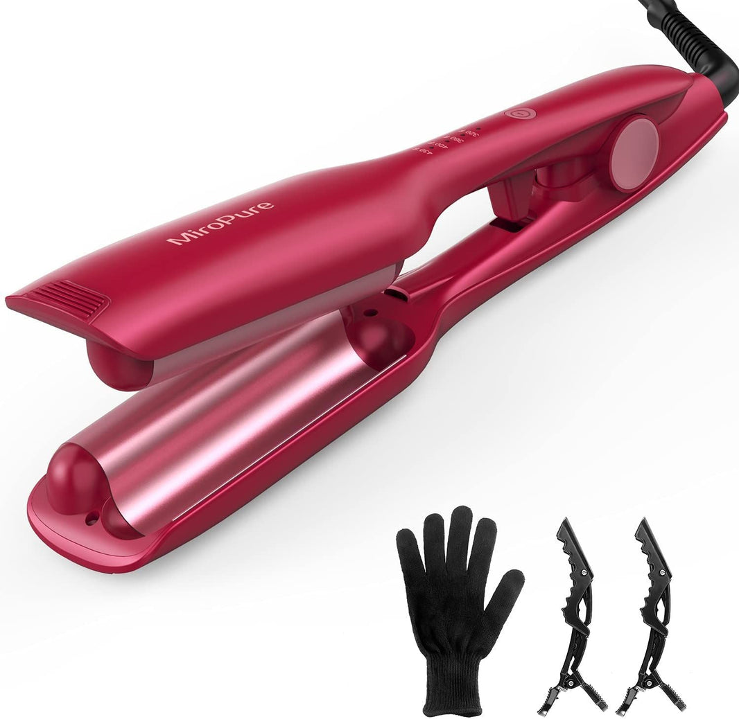 Hair Waver Iron Beach Waver Wand Hair Crimper Hair Waver Barrel Curling Iron 1 Inch PTC Heater Auto Shut-Off Adjustable Easy Shap Long Lasting Heat Dual Voltage-Hair Waver Iron Beach Waver Wand Hair Crimper Hair Waver Barrel Curling Iron 1 Inch PTC Heater Auto Shut-Off Adjustable Easy Shap Long Lasting Heat Dual Voltage