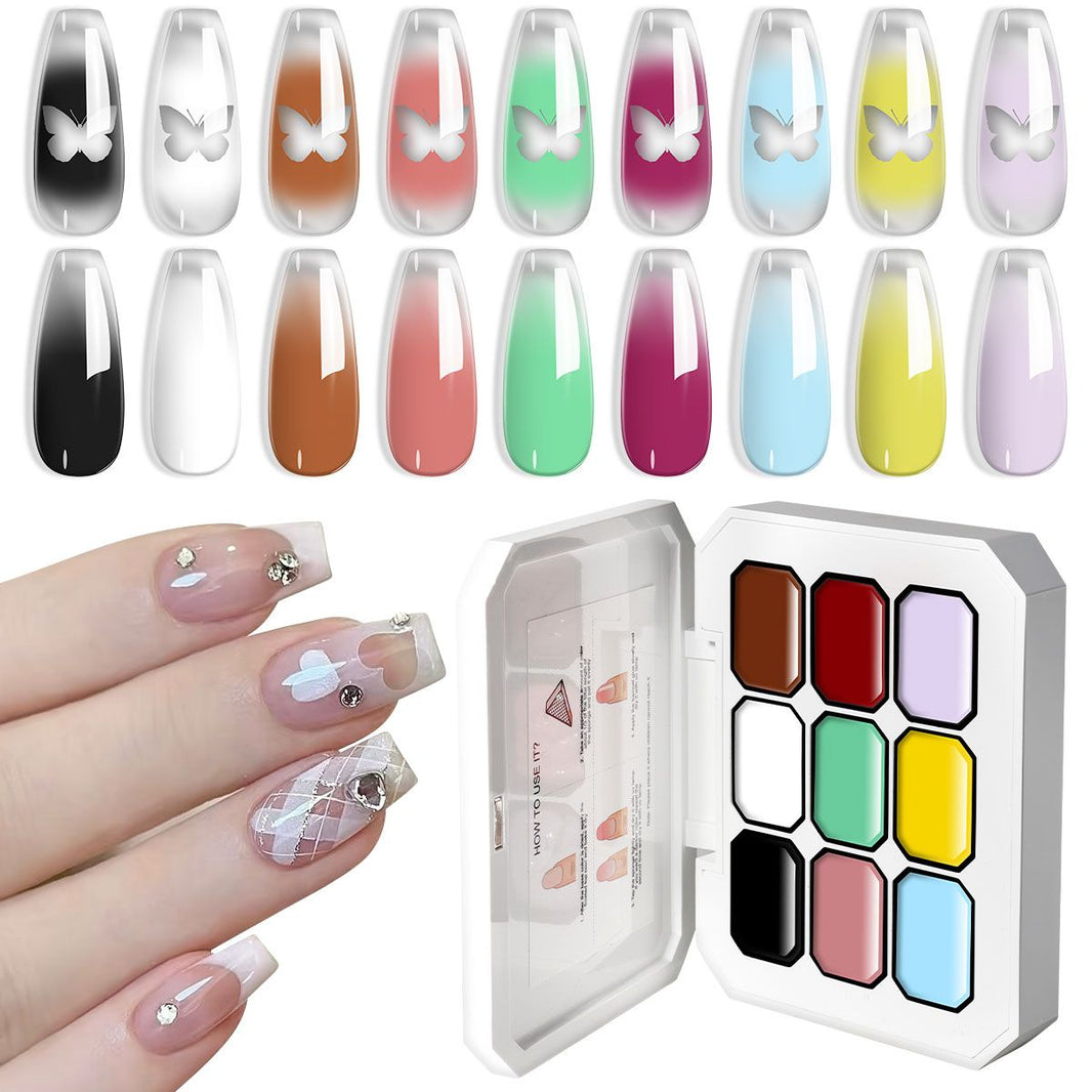 Limegirl Gradient Painting Gel, 9 Bright Colors Ombre GelNail Polish for Pigment Pat Nails Nails French ManicureSoak Off UV Set-Limegirl Gradient Painting Gel, 9 Bright Colors Ombre GelNail Polish for Pigment Pat Nails Nails French ManicureSoak Off UV Set