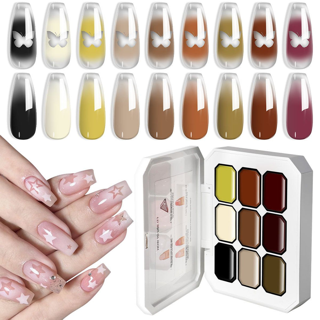 Limegirl Gradient Painting Gel, 9 Bright Colors Ombre GelNail Polish for Pigment Pat Nails Nails French ManicureSoak Off UV Set-Limegirl Gradient Painting Gel, 9 Bright Colors Ombre GelNail Polish for Pigment Pat Nails Nails French ManicureSoak Off UV Set