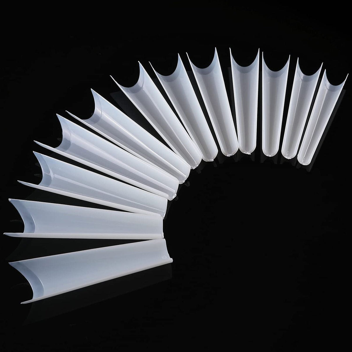 500Pcs False Nail Tips C Curve Half Cover French Nails Extra Long Fake Finger Nails For Nail Art Salons Home DIY 10 Sizes-500Pcs False Nail Tips C Curve Half Cover French Nails Extra Long Fake Finger Nails For Nail Art Salons Home DIY 10 Sizes