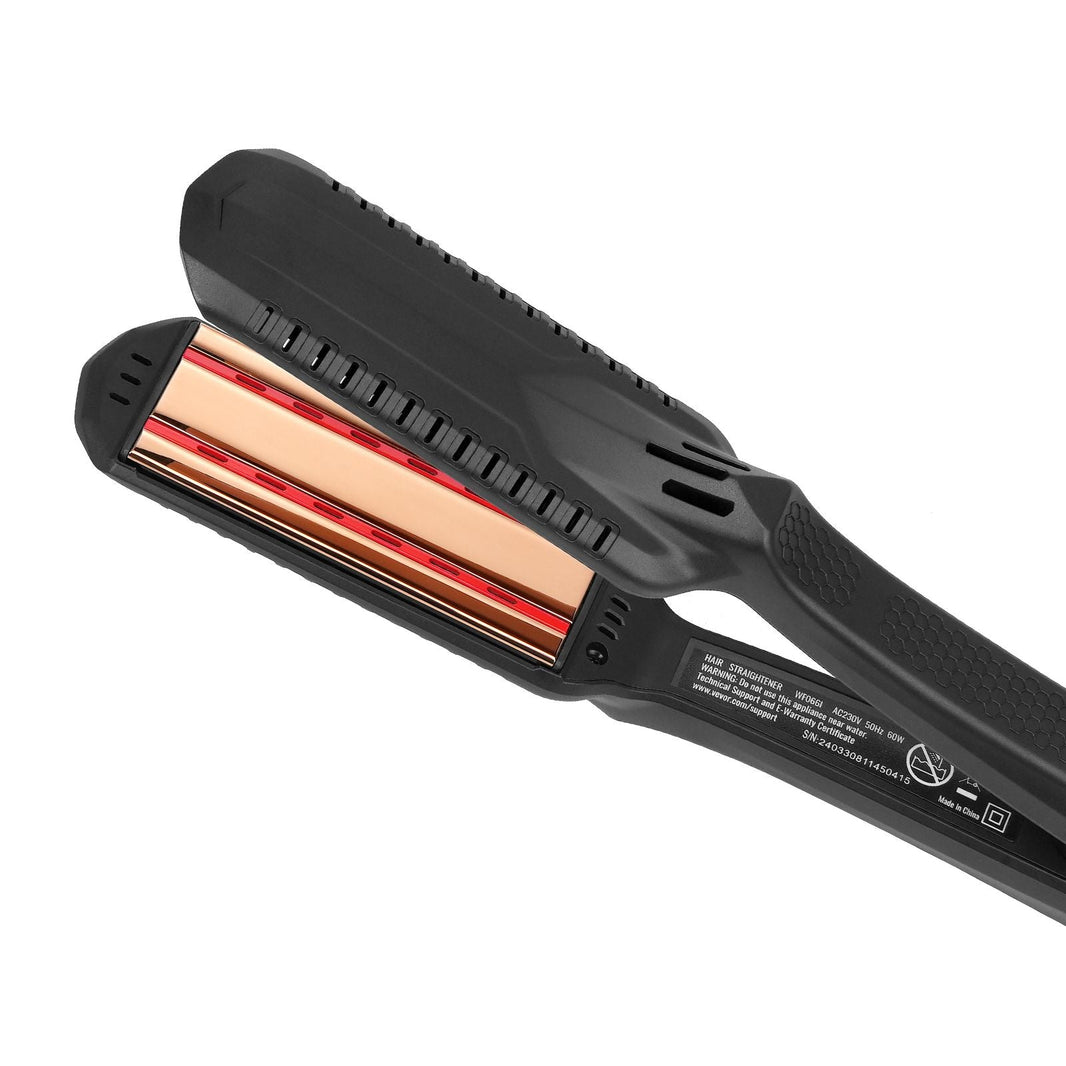 Hair Straightener, 1.5-inch Titanium Flat Iron, Dual Infrared Hair Straightener Flat Iron with LCD Display and 19 Temp Levels - 210 to 450 F, Fast Heating Hair Iron for Salon Home Travel Use-Hair Straightener, 1.5-inch Titanium Flat Iron, Dual Infrared Hair Straightener Flat Iron with LCD Display and 19 Temp Levels - 210 to 450 F, Fast Heating Hair Iron for Salon Home Travel Use