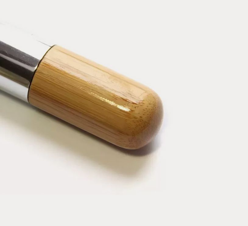 Premium Kabuki Blush Brush - High-Density Soft Synthetic Makeup Brush with Eco-Friendly Bamboo Handle for Flawless Powder & Contour Blending-Premium Kabuki Blush Brush - High-Density Soft Synthetic Makeup Brush with Eco-Friendly Bamboo Handle for Flawless Powder & Contour Blending