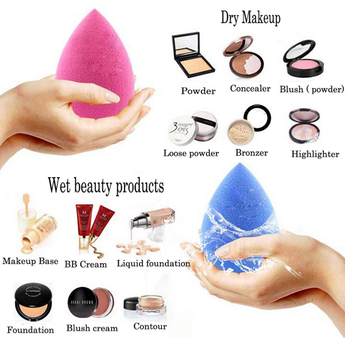 Good Living In Style Makeup Applicator 6 Piece Sponge Set-Good Living In Style Makeup Applicator 6 Piece Sponge Set