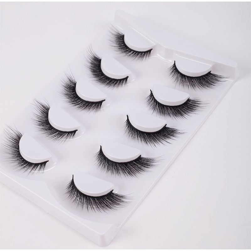 New 5Pairs High Quality Faux Eyelashes Handmade 3D Winged Natural Long Lashes Soft Cat Eye Fake Eyelash For Eye Makeup Wholesale-New 5Pairs High Quality Faux Eyelashes Handmade 3D Winged Natural Long Lashes Soft Cat Eye Fake Eyelash For Eye Makeup Wholesale