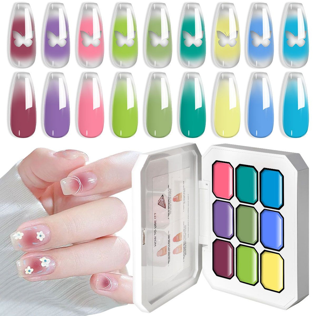 Limegirl Gradient Painting Gel, 9 Bright Colors Ombre GelNail Polish for Pigment Pat Nails Nails French ManicureSoak Off UV Set-Limegirl Gradient Painting Gel, 9 Bright Colors Ombre GelNail Polish for Pigment Pat Nails Nails French ManicureSoak Off UV Set