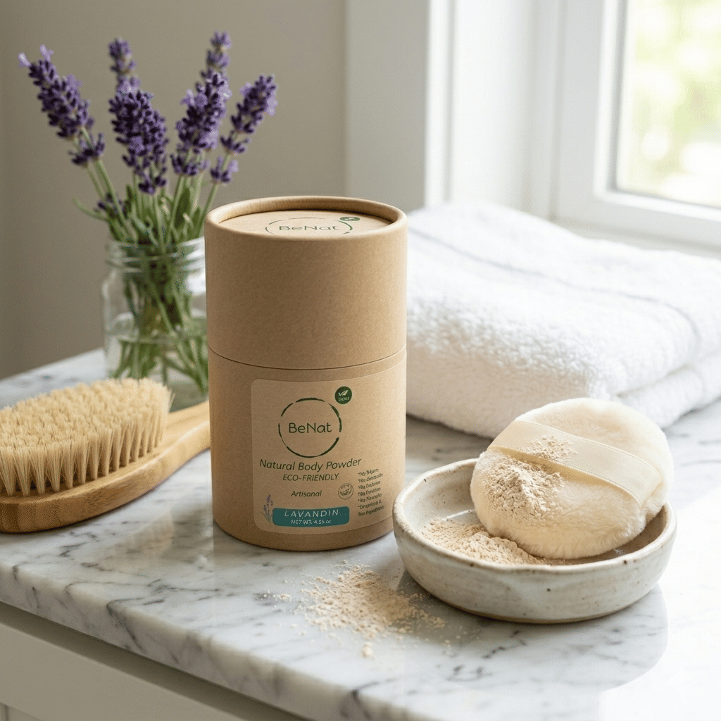 BeNat 100% All-Natural Body Powder - Talc-Free, Unscented, Eco-Friendly, Plastic-Free Packaging - Gentle for Sensitive Skin, Long-Lasting Odor Protection - 5.0 oz-BeNat 100% All-Natural Body Powder - Talc-Free, Unscented, Eco-Friendly, Plastic-Free Packaging - Gentle for Sensitive Skin, Long-Lasting Odor Protection - 5.0 oz