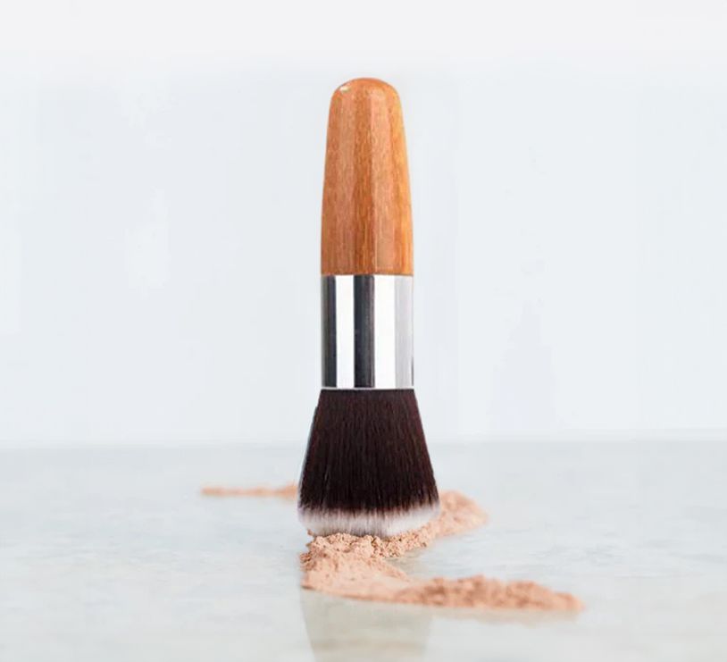 Premium Kabuki Blush Brush - High-Density Soft Synthetic Makeup Brush with Eco-Friendly Bamboo Handle for Flawless Powder & Contour Blending-Premium Kabuki Blush Brush - High-Density Soft Synthetic Makeup Brush with Eco-Friendly Bamboo Handle for Flawless Powder & Contour Blending