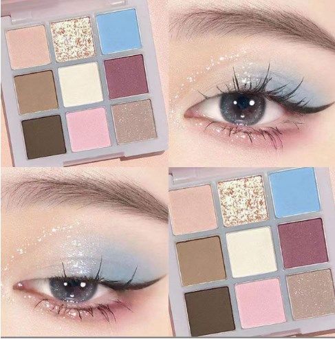 9 colors Shiny Eyeshadow Palette Matte Butter and Orange Brown Plate Earth-toned shimmering pearlescent  2025 new-9 colors Shiny Eyeshadow Palette Matte Butter and Orange Brown Plate Earth-toned shimmering pearlescent  2025 new