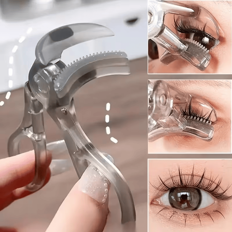 Portable wide-angle eyelash curler with built-in comb - suitable for all eye shapes, easy to use, battery-free, ideal for beginners-Portable wide-angle eyelash curler with built-in comb - suitable for all eye shapes, easy to use, battery-free, ideal for beginners
