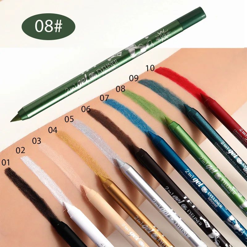Waterproof Eyeliner Long Lasting Pencil Colourful Pigment Blue Black White Color Gel Eye Liner Pen Makeup Eye Beauty Cosmetics-Waterproof Eyeliner Long Lasting Pencil Colourful Pigment Blue Black White Color Gel Eye Liner Pen Makeup Eye Beauty Cosmetics