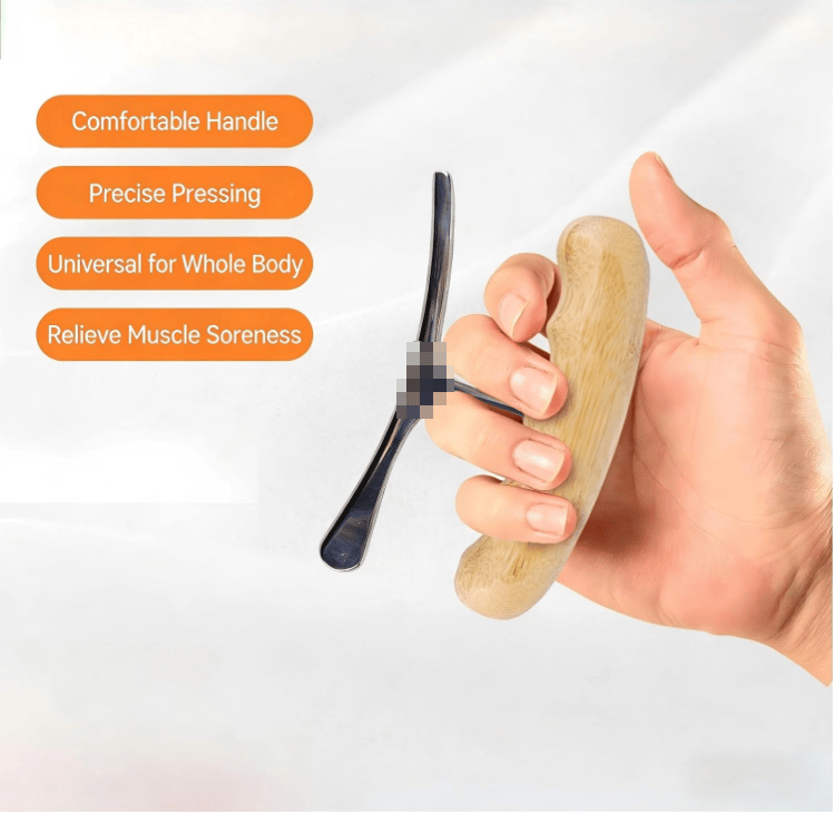 Gua Sha Scraping Tool Soft Tissue Massage Tool with Natural Wooden Handle for Muscle Relaxation Wholesale Myofascial Release and Post-Workout Recovery Suitable for Back Neck Shoulders and Legs-Gua Sha Scraping Tool Soft Tissue Massage Tool with Natural Wooden Handle for Muscle Relaxation Wholesale Myofascial Release and Post-Workout Recovery Suitable for Back Neck Shoulders and Legs