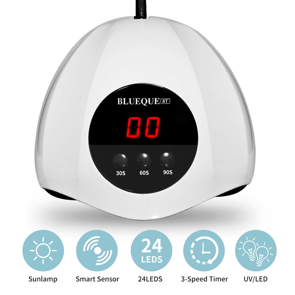 UV Light for Nails, 24LED UV LED Nail Lamp for Gel Polish,Fast Nail Dryer with Automatic Sensor, 3 Timer Setting,Small and Portable, LED Nail Light for Fingernail andToenail gel deunias-UV Light for Nails, 24LED UV LED Nail Lamp for Gel Polish,Fast Nail Dryer with Automatic Sensor, 3 Timer Setting,Small and Portable, LED Nail Light for Fingernail andToenail gel deunias