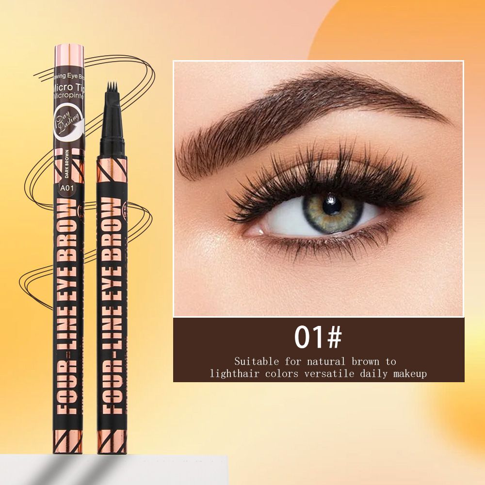 3 Colors Quad Wild Eyebrow Eyebrow Pencil Waterproof Non-Halogenating Extremely Fine Liquid Water Eyebrow Pencil-3 Colors Quad Wild Eyebrow Eyebrow Pencil Waterproof Non-Halogenating Extremely Fine Liquid Water Eyebrow Pencil