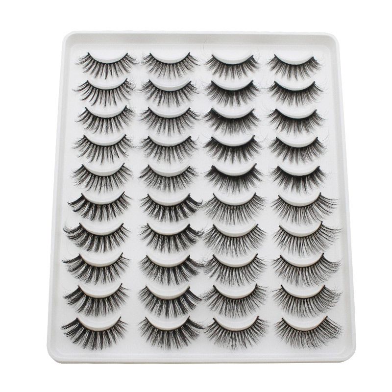 20 Pairs Mink Lashes Natural False Eyelashes Dramatic Volume Fake Lashes Soft Thick Long Eyelashes Wispy Makeup Extension 2022-20 Pairs Mink Lashes Natural False Eyelashes Dramatic Volume Fake Lashes Soft Thick Long Eyelashes Wispy Makeup Extension 2022
