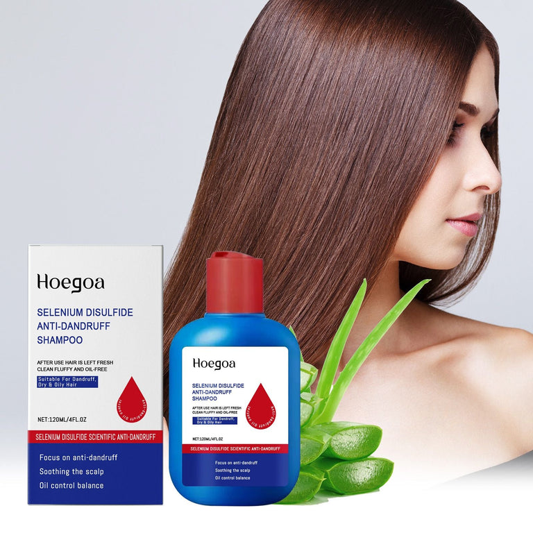 Scalp Refreshing Anti-Dandruff Shampoo, Oil Control Balancing Hair Cleansing Shampoo with Aloe Extract, Deep Cleaning Fluffy Hair Wash for Oily Dry Itchy Scalp, Daily Household Hair Care Shampoo 120ml